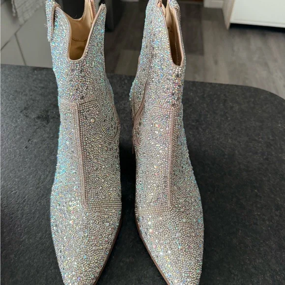 Betsey Johnson Emory Rhinestone Western Boot-Women’s Size 10 - Picture 2 of 6